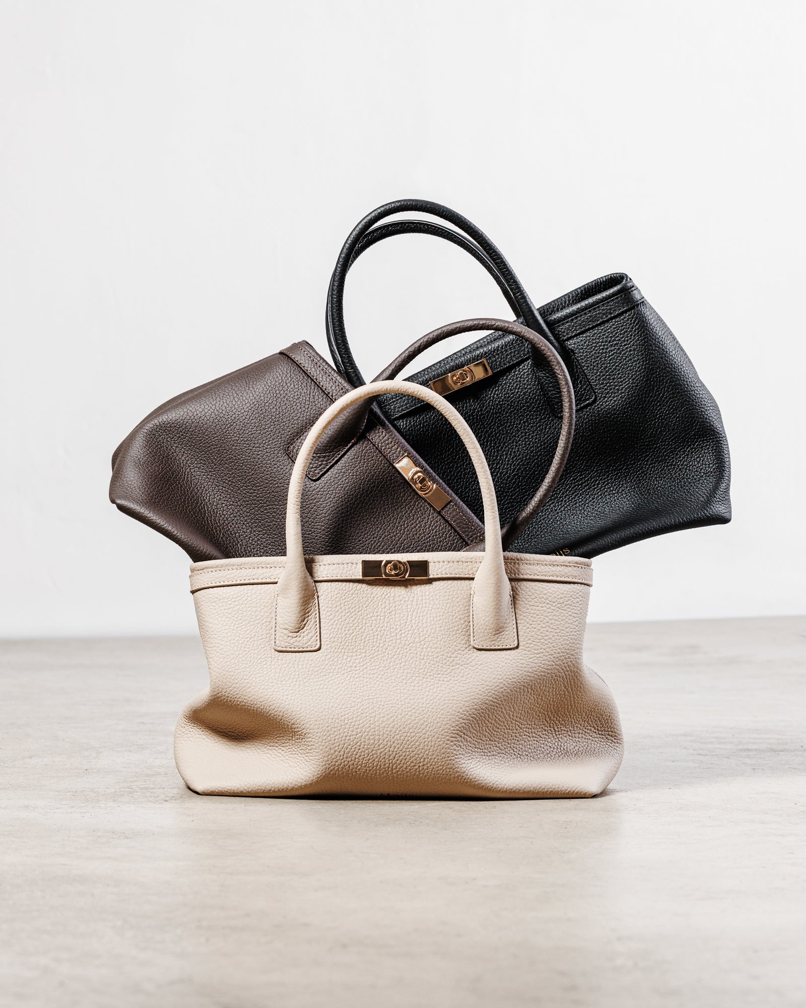 collezione borse in pelle Moijs colori neutri eleganti