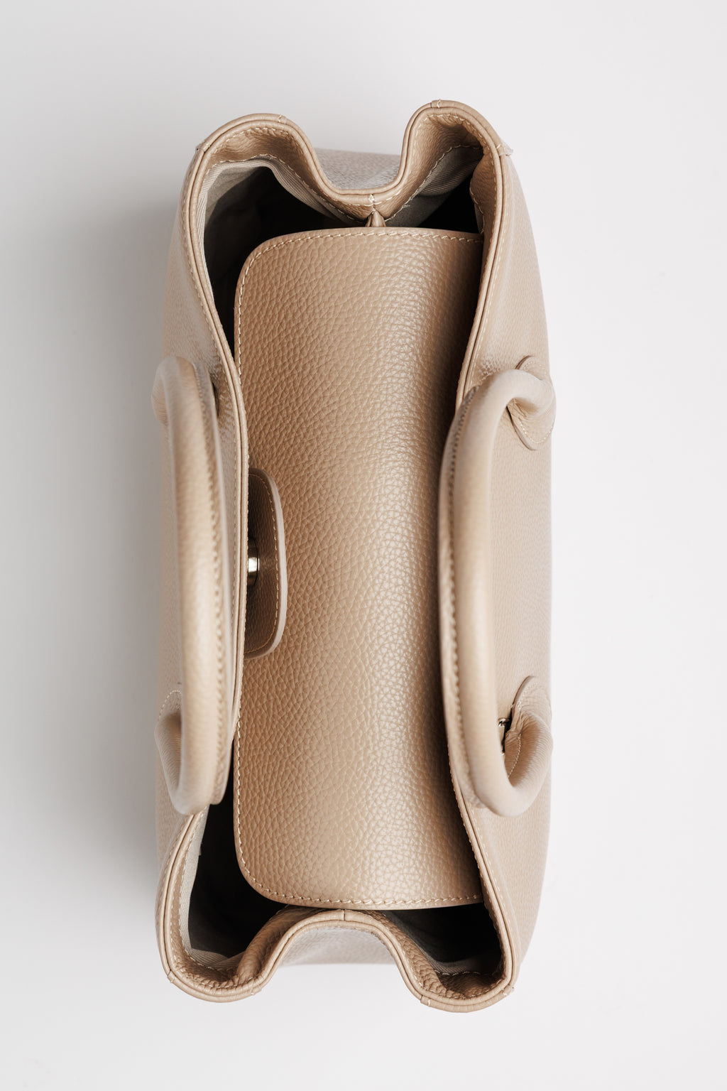 Interno organizzato della mini borsa Moijs beige in pelle italiana