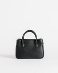 Mini borsa Moijs in pelle di vitello nera con manici strutturati